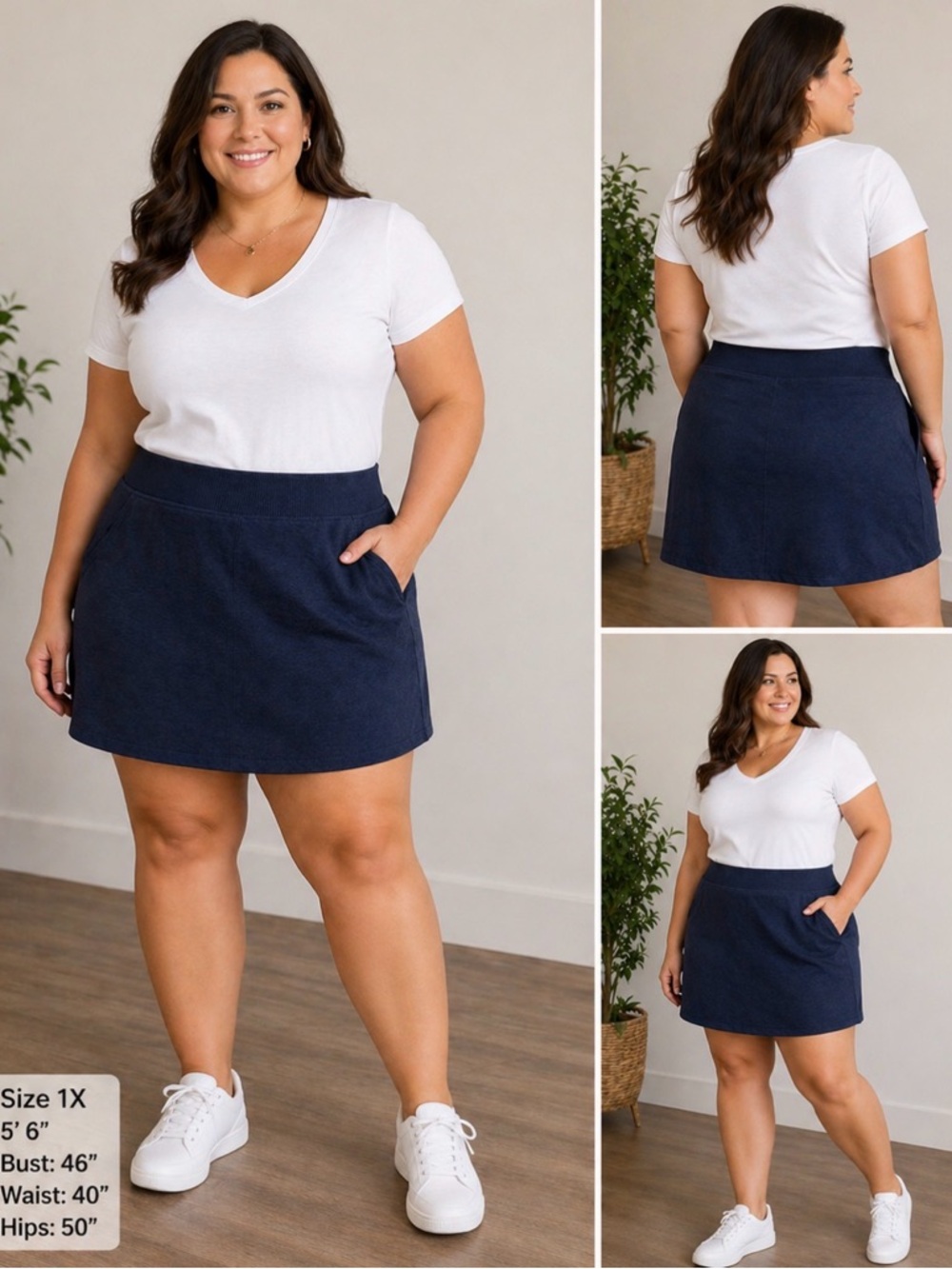 Talbots Navy Mini Skirt with Pockets
